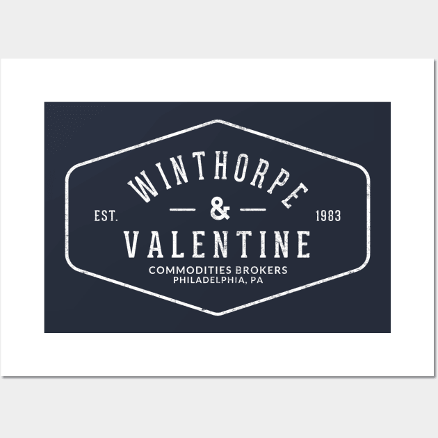 Winthorpe & Valentine Commodities Brokers - vintage logo Wall Art by BodinStreet